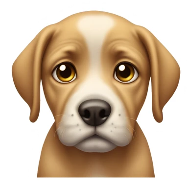 puppy dog eyes with a sad face mouth  sticker