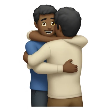 Friends hug sticker