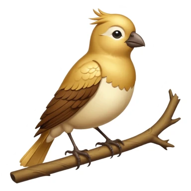 golden bird on top, cream-colored on the chest sticker