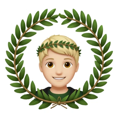 A detailed face emoji of Nero, the Roman emperor sticker