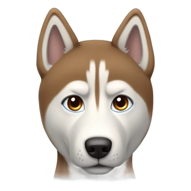 HUSKY roux au yeux marron clair avec du bleu dans l’œil droit   sticker
