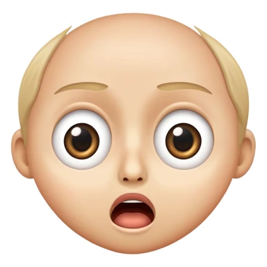 Surprised face with wide eyes and open mouth sticker