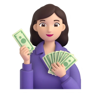 yellow woman with money sticker