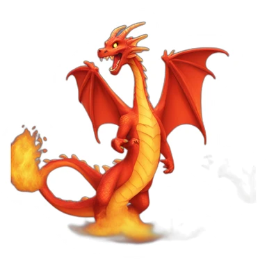 Dragon spiting fire sticker