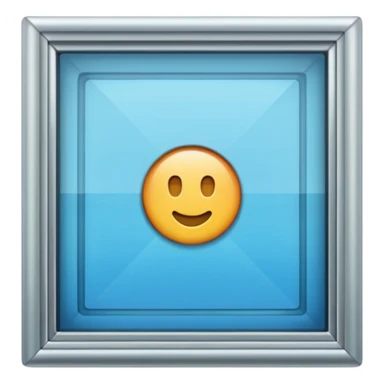 glass window with clear rectangular frame sticker