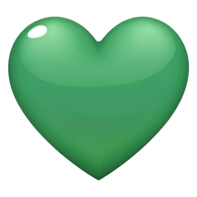 light dark green heart emoji with sharp edges  sticker