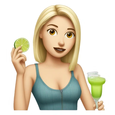 Basic white Girl drinking a margarita  sticker