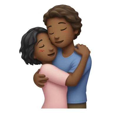  girl friends hugging each other  eyes closed  sticker