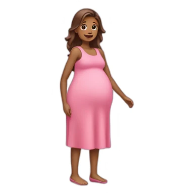 Embarazada con ropa rosada sticker