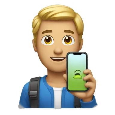 A guy with a iPhone  sticker