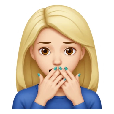 woman bitting nails anxious sticker