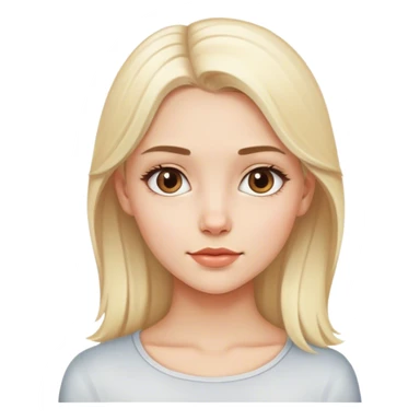 A white blonde girl side profile looking at you sticker