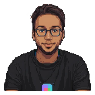 Content creator streaming and talking to camera sticker