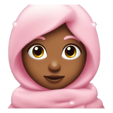 Baby pink heart with sparkles sticker