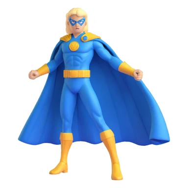 Marvel superhero Sentry with blonde hair in blue and gold costume with cape sticker