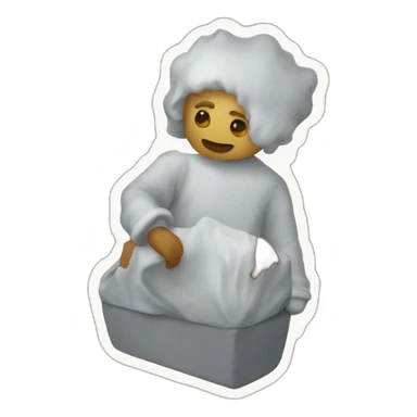 Ver de terre sur du caramel sticker