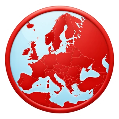 Point in europe map sticker