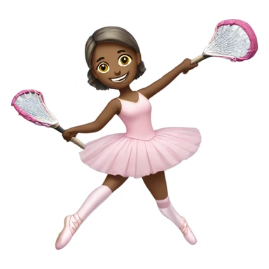 Ballerina playing lacrosse sticker