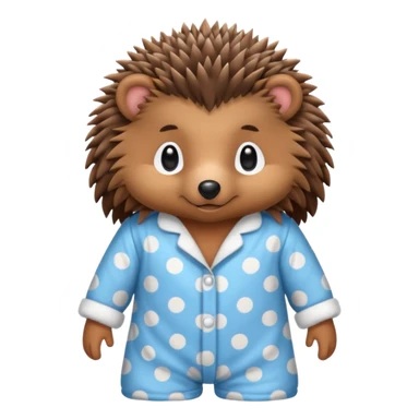 hedgehog in pajama sticker