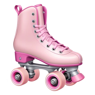 light pink and white roller skate with light pink wheels  sticker