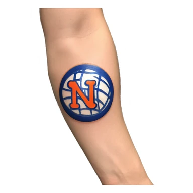 Ny Mets tattoo on arm sticker