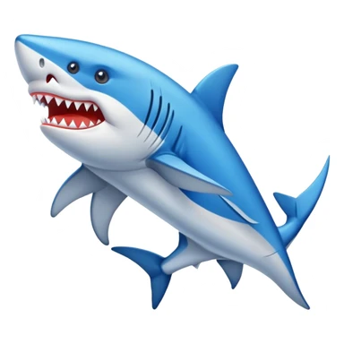 Tiburón con zapatillas azules sticker