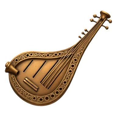 ancient musical instrument sticker