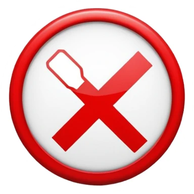 prohibition symbol with red circle and diagonal line sticker