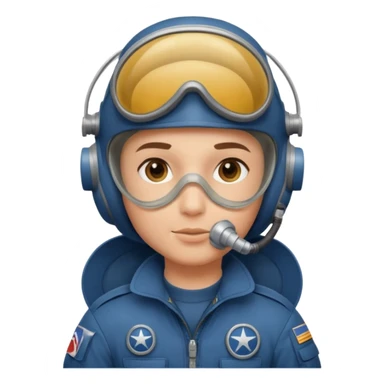pilot with oxygen mask sticker