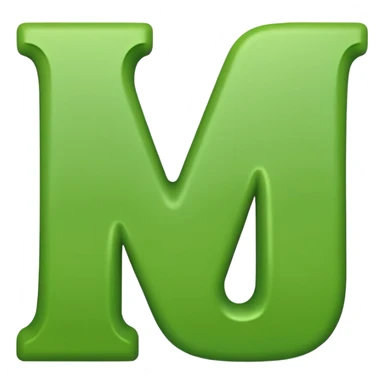 Green letter w sticker