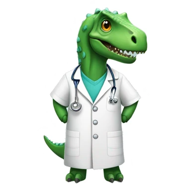dino in a doctor suit sticker