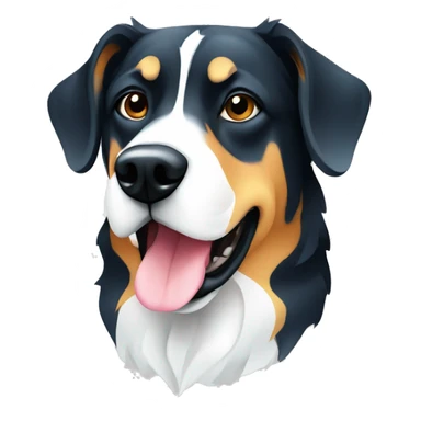 Vector art of dog made of vector gradient shapes abstract shapes vector art sticker