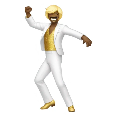 Disco man dancing sticker