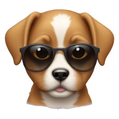 Puppies wearing sunglasses  sticker
