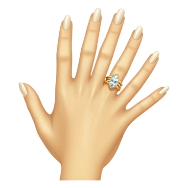 A hand with a wedding ring. sticker