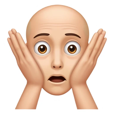 face peeking through hands with a scared expression sticker