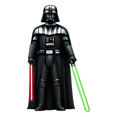 Realistic Darth Vader with Lightsaber extended by his side sticker