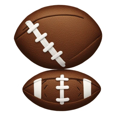Football shaped brownie sticker