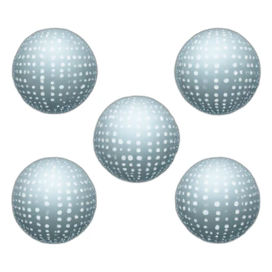 a transparent sphere made of dots sticker