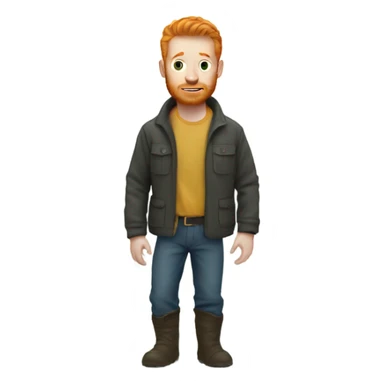 Ginger man in deep puddle sticker