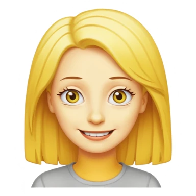 Simpson women with yellow hair sticker