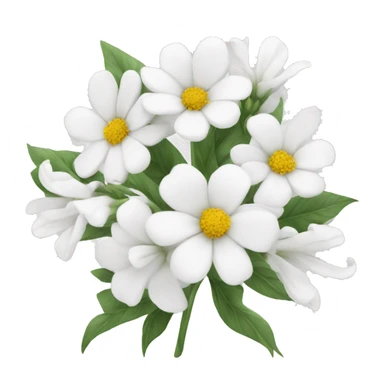 All white flowers sticker