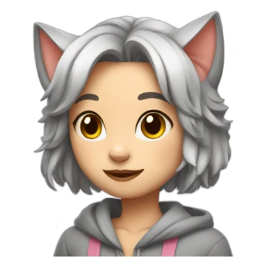 a cute cat-girl sticker