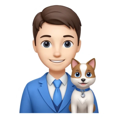 Genera una mascota considerando Instructor joven
Estilo 3D moderno, carismático (tipo animación profesional)
Sonrisa natural, mirada cercana
Colores blanco y azul
Vestimenta empresarial casual sticker