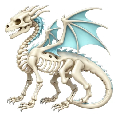 Evil Shiny Boneknapper-Skeleton-dragon (full body) sticker