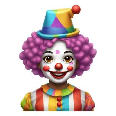 Clown little girl sticker