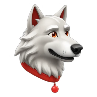 Un loup rouge  sticker