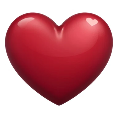 Burgundy red heart sticker