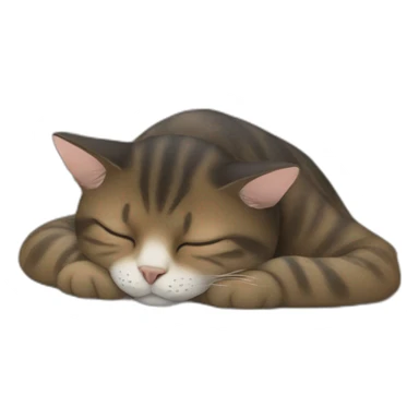 A cat sleeping on a desk sticker