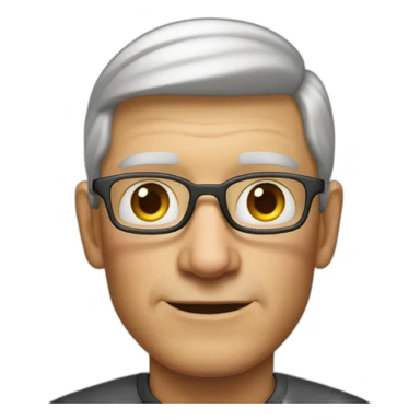 Tim cook with star eyes sticker